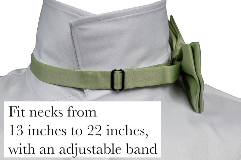 Trilece Bow Ties for Men - Mens Solid Color Formal Pre Tied Bowtie and Pocket Square Sets - Mens Bowties Bow Tie Sets - Image 4